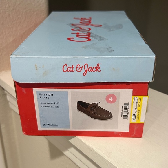 Cat And Jack - Children's Tan Faux Leather Loafers Easton Shoes Youth Size 4Y - Picture 8 of 10